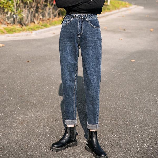 women's jeans high waisted boyfriend for women spring harem ladies vintage denim pants woman loose casual mom trousers, Blue
women's jeans high waisted boyfriend for women spring harem ladies vintage denim pants woman loose casual mom trousers, Blue