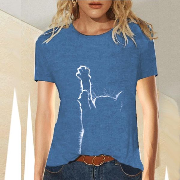 women's t-shirt summer t shirt women cartoon animal printed o neck clothing ladies casual tees, White
women's t-shirt summer t shirt women cartoon animal printed o neck clothing ladies casual tees, White