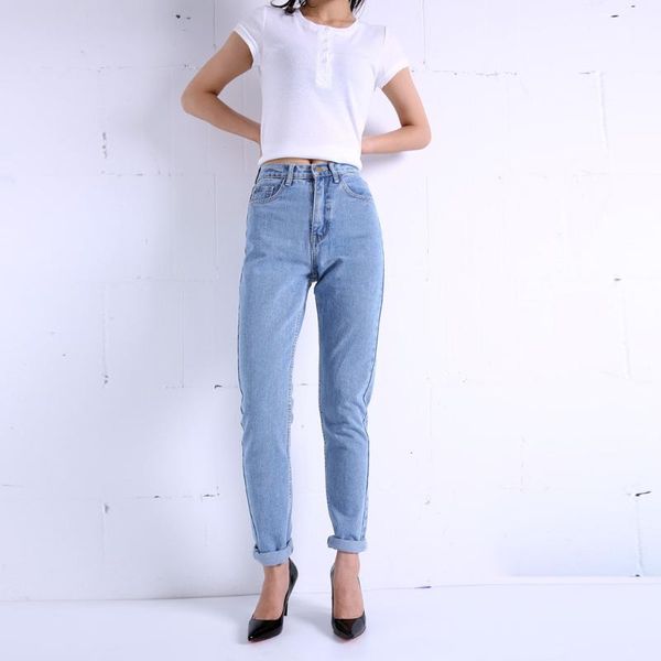 women's jeans kayasis 2021 spring classic denim harem pants vintage high waist boyfriends style full length mom streetwear, Blue
women's jeans kayasis 2021 spring classic denim harem pants vintage high waist boyfriends style full length mom streetwear, Blue
