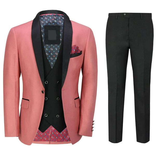 men's suits & blazers male pink tuxedos work wear business formal prom party blazer vest three pieces (jacket pant vest), White;black
men's suits & blazers male pink tuxedos work wear business formal prom party blazer vest three pieces (jacket pant vest), White;black