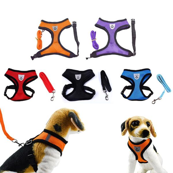 dog collars & leashes pet vest harness adjustable nylon mesh leash set puppy cat collar chest strap for small dogs
dog collars & leashes pet vest harness adjustable nylon mesh leash set puppy cat collar chest strap for small dogs