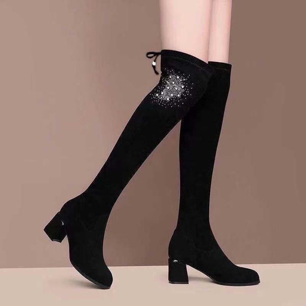 boots women stretch 5cm high heels casual ladies round toe thick heel suede black over-the-knee plus size d14#
boots women stretch 5cm high heels casual ladies round toe thick heel suede black over-the-knee plus size d14#