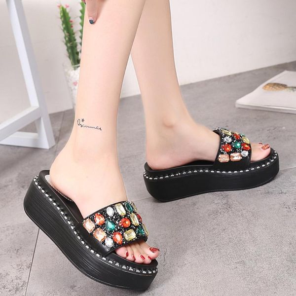 shoes woman sandals high heels women flat casual summer 2021 genuine platform slippers, Black
shoes woman sandals high heels women flat casual summer 2021 genuine platform slippers, Black