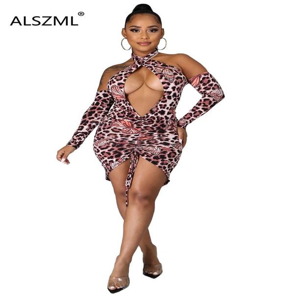 young party lady fashion long sleeve backless leopard grain hanging neck mini dress tight club casual dresses, Black;gray
young party lady fashion long sleeve backless leopard grain hanging neck mini dress tight club casual dresses, Black;gray