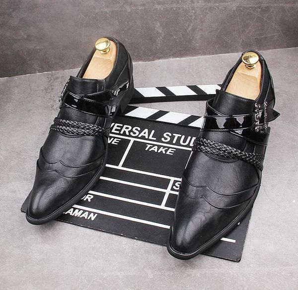 dress shoes men luxury british tide pointed metal buckle oxford for man male wedding homecoming zapatos de novio, Black
dress shoes men luxury british tide pointed metal buckle oxford for man male wedding homecoming zapatos de novio, Black