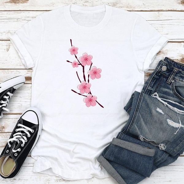 women's t-shirt women clothes kawaii flower floral summer fashion short sleeve print cartoon tshirt female tee graphic, White
women's t-shirt women clothes kawaii flower floral summer fashion short sleeve print cartoon tshirt female tee graphic, White