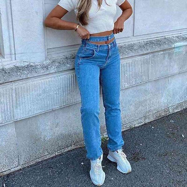 women's jeans autumn / winter double high waist washed chain tassel straight mi9n, Blue
women's jeans autumn / winter double high waist washed chain tassel straight mi9n, Blue