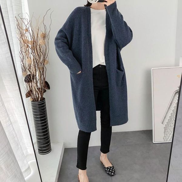 lelegant women sweater thick long warm cardigan 2021 spring autumn coat knitted fashion clothes female outerwear women's sweaters, White;black
lelegant women sweater thick long warm cardigan 2021 spring autumn coat knitted fashion clothes female outerwear women's sweaters, White;black