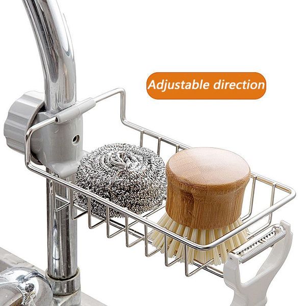 kitchen storage shelf faucet rack organizer stainless steel sponge holder cloth finishing drain bathroom accessories & organization
kitchen storage shelf faucet rack organizer stainless steel sponge holder cloth finishing drain bathroom accessories & organization