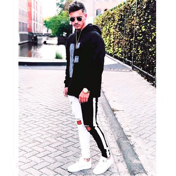 men's jeans men stylish two-tone stretch ripped male street dance hip hop skinny trouser ankle zipper biker jogging casual denim pants, Blue
men's jeans men stylish two-tone stretch ripped male street dance hip hop skinny trouser ankle zipper biker jogging casual denim pants, Blue