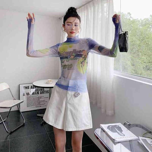 women's t-shirt y2k mesh graphic t shirt long sleeve tee purple turtleneck women see through gradient print sheer aesthetic cl, White
women's t-shirt y2k mesh graphic t shirt long sleeve tee purple turtleneck women see through gradient print sheer aesthetic cl, White