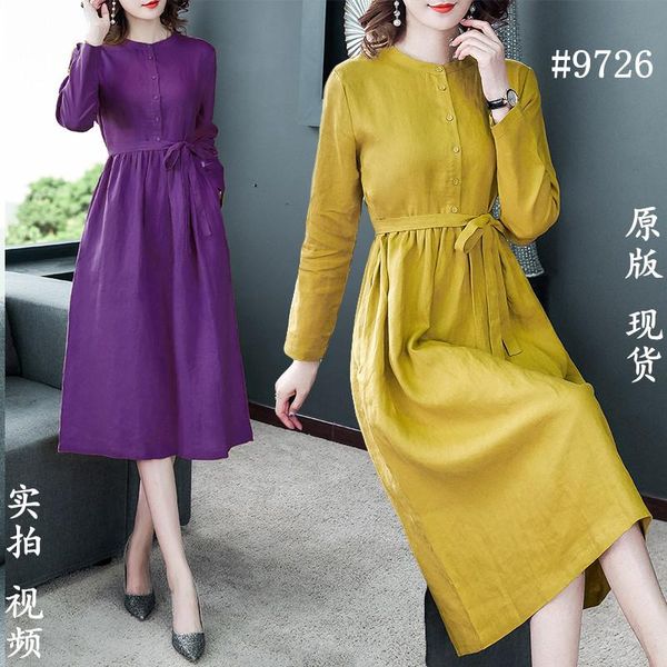 casual dresses 2021 spring long dress vintage women cotton linen loose vestido soft belt, Black;gray
casual dresses 2021 spring long dress vintage women cotton linen loose vestido soft belt, Black;gray
