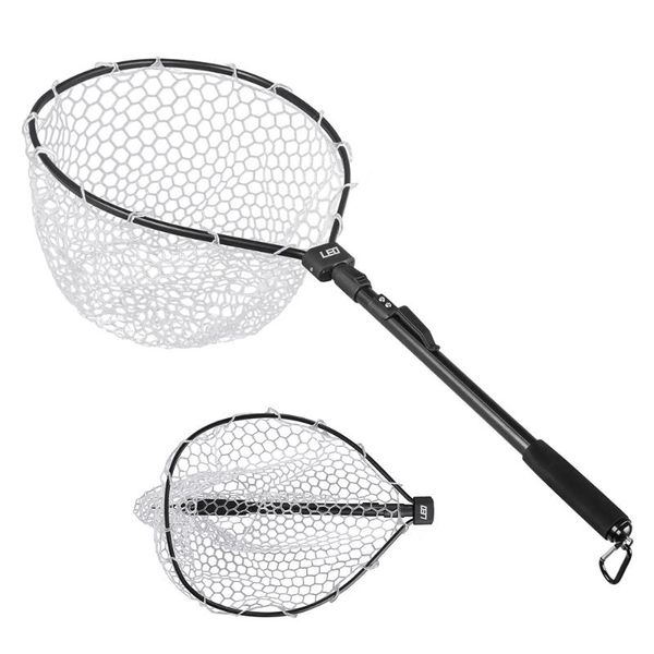 leo collapsible aluminum alloy rubber fishing net folding fish landing with carabiner clip for catching releasing accessories
leo collapsible aluminum alloy rubber fishing net folding fish landing with carabiner clip for catching releasing accessories