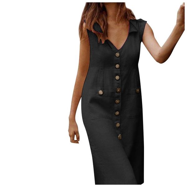 casual dresses 5xl plus size 2021 fashion summer women's v neck sleeveless solid button midi dress beach party for women, Black;gray
casual dresses 5xl plus size 2021 fashion summer women's v neck sleeveless solid button midi dress beach party for women, Black;gray