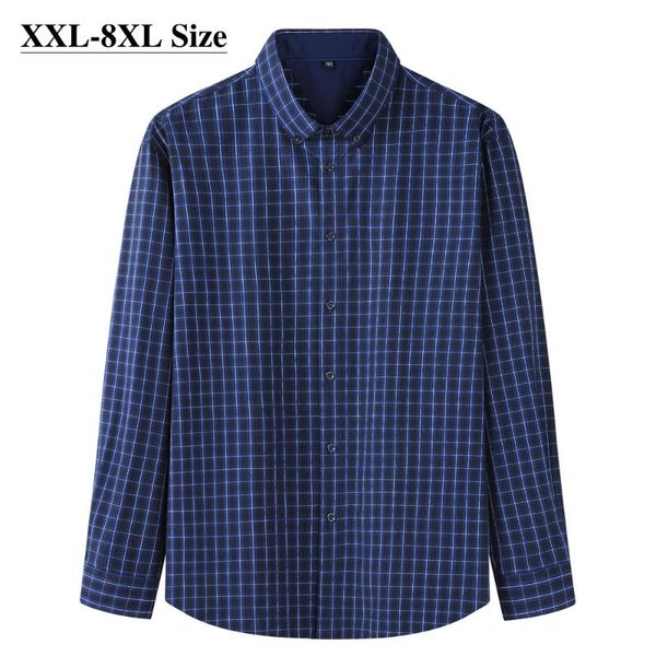 men's casual shirts plus size 5xl 6xl 7xl 8xl long sleeve 2021 autumn business loose yarn-dyed office plaid shirt male, White;black
men's casual shirts plus size 5xl 6xl 7xl 8xl long sleeve 2021 autumn business loose yarn-dyed office plaid shirt male, White;black