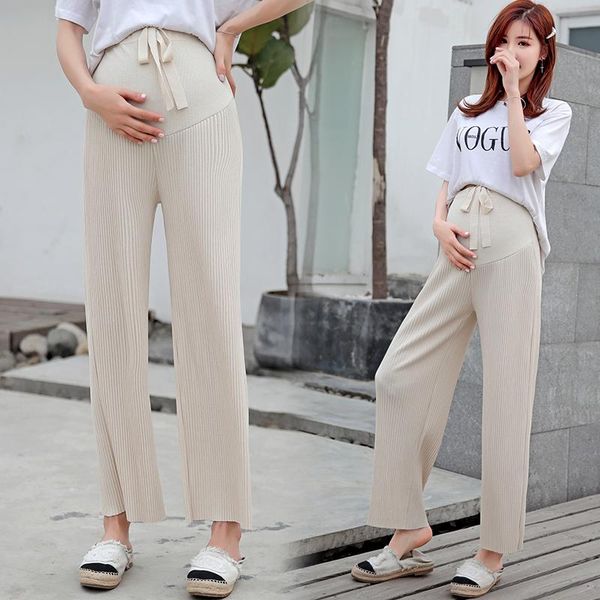 619# spring summer thin pleated knitted maternity pants loose belly straight clothes for pregnant women pregnancy trousers bottoms, White
619# spring summer thin pleated knitted maternity pants loose belly straight clothes for pregnant women pregnancy trousers bottoms, White