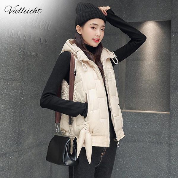 women's vests vielleicht 2021 winter vest women short casual slim thick warm hooded sleeveless autumn waistcoat female, Black;white
women's vests vielleicht 2021 winter vest women short casual slim thick warm hooded sleeveless autumn waistcoat female, Black;white