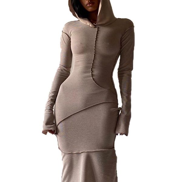 casual dresses women hooded long sleeve bodycon ankle length dress autumn solid skinny reverse side vestidos party streetwear, Black;gray
casual dresses women hooded long sleeve bodycon ankle length dress autumn solid skinny reverse side vestidos party streetwear, Black;gray