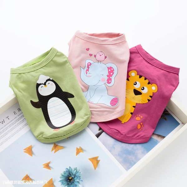the dog clothes cute cartoon pet cotton thin cat dog clothes spring and summer small puppy teddy vest breathable
the dog clothes cute cartoon pet cotton thin cat dog clothes spring and summer small puppy teddy vest breathable