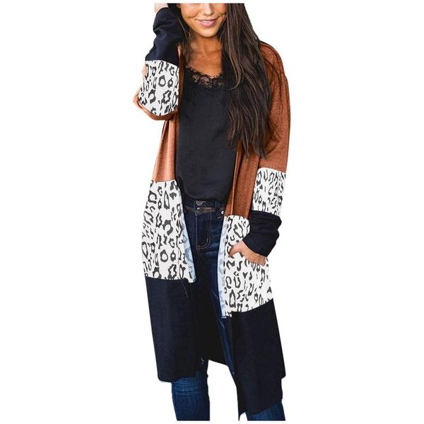 women's jackets 2021 fashion open front patchwork cardigans casual long sleeve outwear leisure female thin knitted sweater coat, Black;brown
women's jackets 2021 fashion open front patchwork cardigans casual long sleeve outwear leisure female thin knitted sweater coat, Black;brown