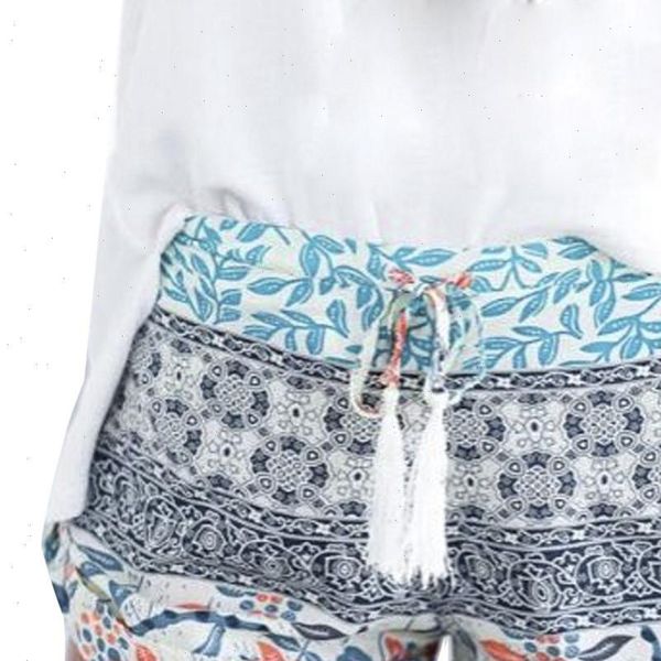 high waist floral girl women shorts casual print summer beach fashion ladys f2, White;black