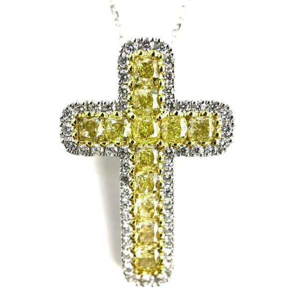 pendant necklaces caoshi stylish cross for women yellow color crystal zirconia chic crucifix party jewelry aesthetic accessories, Silver
pendant necklaces caoshi stylish cross for women yellow color crystal zirconia chic crucifix party jewelry aesthetic accessories, Silver