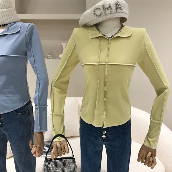 spring summer 2021 women's niche design custom fashion tailor line polo collar thin sleeve short shirt adjustment, White
spring summer 2021 women's niche design custom fashion tailor line polo collar thin sleeve short shirt adjustment, White