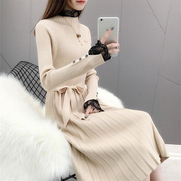 casual dresses elegant ol turtleneck long sweater dress women thick knit autumn winter lady bodycon sleeve bottoming vestidos, Black;gray
casual dresses elegant ol turtleneck long sweater dress women thick knit autumn winter lady bodycon sleeve bottoming vestidos, Black;gray
