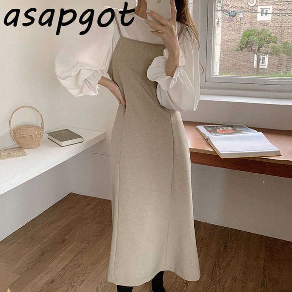simple autumn o neck flare sleeve blouse women slim office lady fashion spaghetti strap dress temperament chic korean oversize 210610, White
simple autumn o neck flare sleeve blouse women slim office lady fashion spaghetti strap dress temperament chic korean oversize 210610, White
