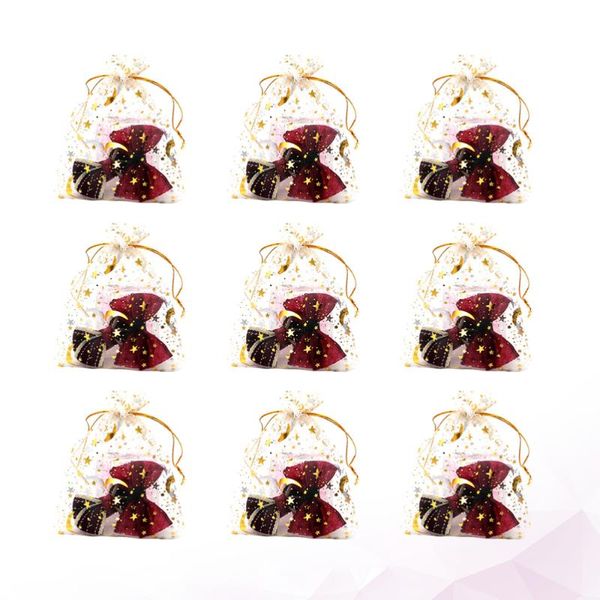 gift wrap 100pcs gauze bag drawstring gold stamping star moon printed storage jewelry wrapping for store shop
gift wrap 100pcs gauze bag drawstring gold stamping star moon printed storage jewelry wrapping for store shop