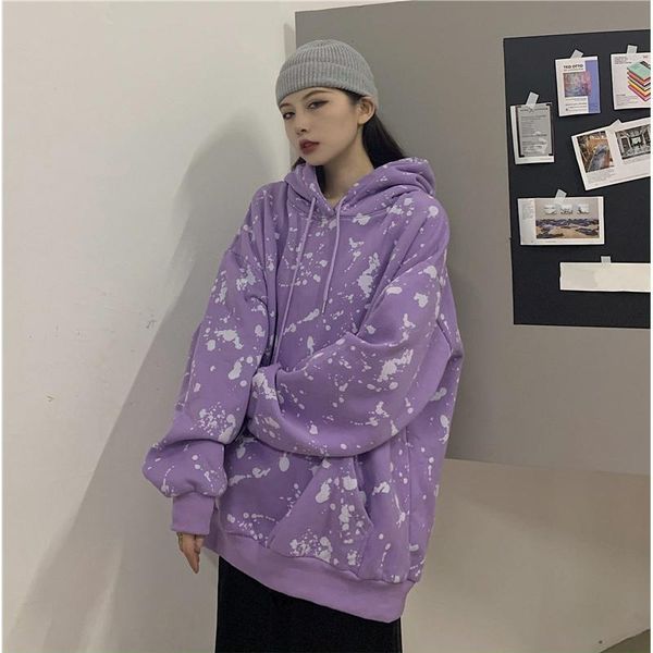 women's hoodies & sweatshirts harajuku graffiti ink print fleece hip hop pullover hooded hoody streetwear 2021 purple womens oversize, Black
women's hoodies & sweatshirts harajuku graffiti ink print fleece hip hop pullover hooded hoody streetwear 2021 purple womens oversize, Black