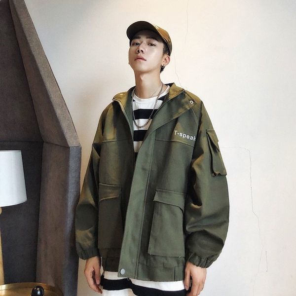 men's hoodies & sweatshirts multi pocket work jacket, hong kong style, preparatory student, korea, urban fashion, baseball suit, neutra, Black
men's hoodies & sweatshirts multi pocket work jacket, hong kong style, preparatory student, korea, urban fashion, baseball suit, neutra, Black