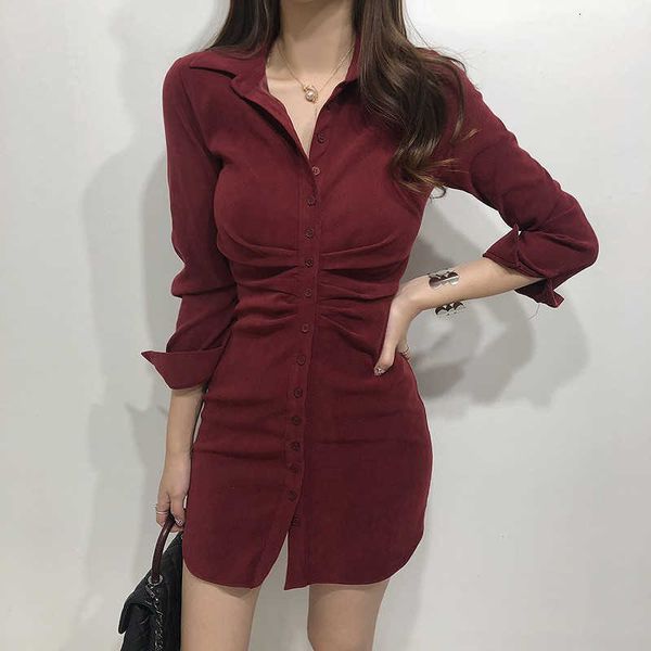 casual dresses women spring pleated single-breasted shirt long sleeve short bodycon female korean style slim office vestidos e0pe, Black;gray
casual dresses women spring pleated single-breasted shirt long sleeve short bodycon female korean style slim office vestidos e0pe, Black;gray