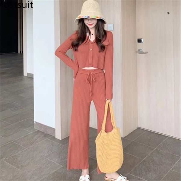 korean knitted 2 piece pants suits sets women long sleeve v-neck short + wide leg fashion casual female 210518, White
korean knitted 2 piece pants suits sets women long sleeve v-neck short + wide leg fashion casual female 210518, White