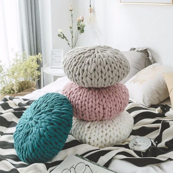 pillow hand-woven thick thread sofa cushion creative home decoration sitting diy knitting decor pography props
pillow hand-woven thick thread sofa cushion creative home decoration sitting diy knitting decor pography props