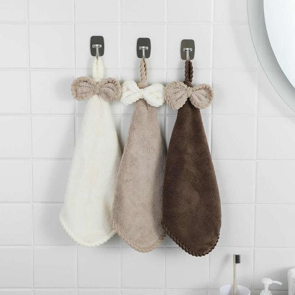 towel coral velvet bow quick-drying hand towel, hanging household kitchen cleaning cloth and dish
towel coral velvet bow quick-drying hand towel, hanging household kitchen cleaning cloth and dish