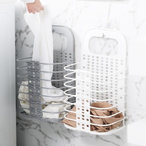 foldable dirty clothes basket wall hanging laundry household storage punching & organization
foldable dirty clothes basket wall hanging laundry household storage punching & organization