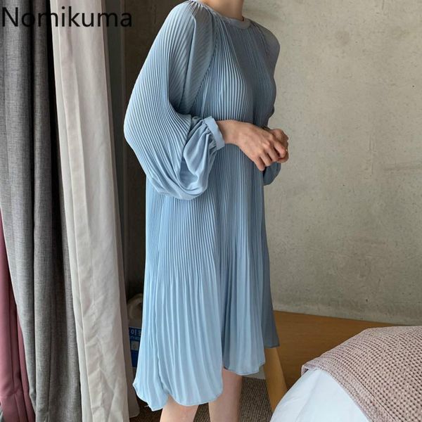 casual dresses nomikuma korean long sleeve blue dress women solid color o neck pleated ladies 2021 vestidos ropa mujer 3a964, Black;gray
casual dresses nomikuma korean long sleeve blue dress women solid color o neck pleated ladies 2021 vestidos ropa mujer 3a964, Black;gray