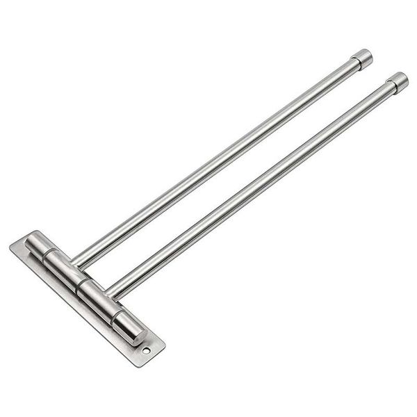 wall mounted swing towel bar - stainless steel bath rod 2-arm, bathroom/kitchen swivel rack hanger holder racks
wall mounted swing towel bar - stainless steel bath rod 2-arm, bathroom/kitchen swivel rack hanger holder racks