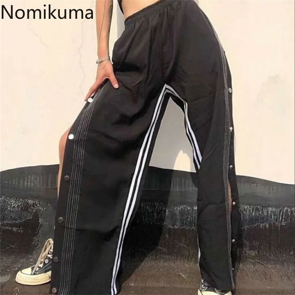 nomikuma side buttons split wide leg pants women causal sweatpants autumn stretch high waist striped long trousers 6b992 210427, Black;white
nomikuma side buttons split wide leg pants women causal sweatpants autumn stretch high waist striped long trousers 6b992 210427, Black;white
