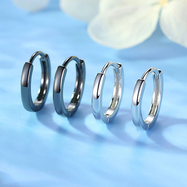 s925 sterling silver girls' circle earrings simple glossy korean version black cool women's, Golden
s925 sterling silver girls' circle earrings simple glossy korean version black cool women's, Golden