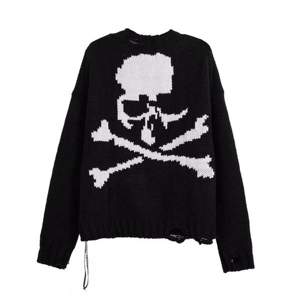women's sweaters women halloween ripped sweater skull print knitted o-neck long sleeve round neck knitwear casual oversized, White;black
women's sweaters women halloween ripped sweater skull print knitted o-neck long sleeve round neck knitwear casual oversized, White;black