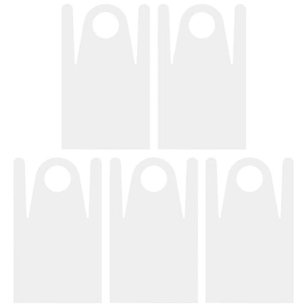 5pcs white plastic disposable aprons for cooking painting and more waterproof polyethylene
5pcs white plastic disposable aprons for cooking painting and more waterproof polyethylene
