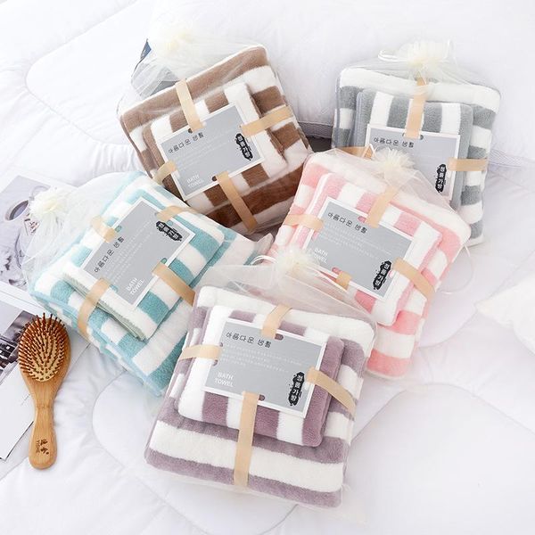 towel simple stripes coral fleece set absorbent quick drying bath sets soft + face towels for adult
towel simple stripes coral fleece set absorbent quick drying bath sets soft + face towels for adult