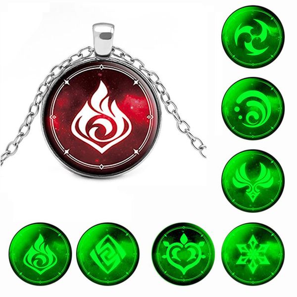 pendant necklaces genshin impact glow in the dark necklace eye of god fire wind water grass thunder glass luminous, Silver
pendant necklaces genshin impact glow in the dark necklace eye of god fire wind water grass thunder glass luminous, Silver