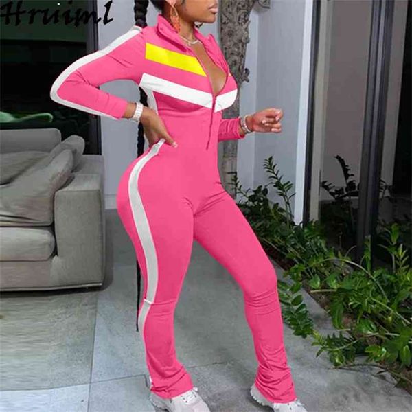 casual long sleeve women jumpsuit patchwork turn-down collar zipper lady rompers autumn sportswear bodysuit pants overalls 210513, Black;white
casual long sleeve women jumpsuit patchwork turn-down collar zipper lady rompers autumn sportswear bodysuit pants overalls 210513, Black;white