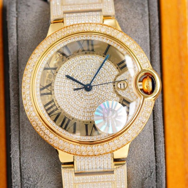 full diamond mens watch automatic mechanical sapphire watches 42mm women wristwatch high-end stainless steel belt montre de luxe, Slivery;brown
full diamond mens watch automatic mechanical sapphire watches 42mm women wristwatch high-end stainless steel belt montre de luxe, Slivery;brown