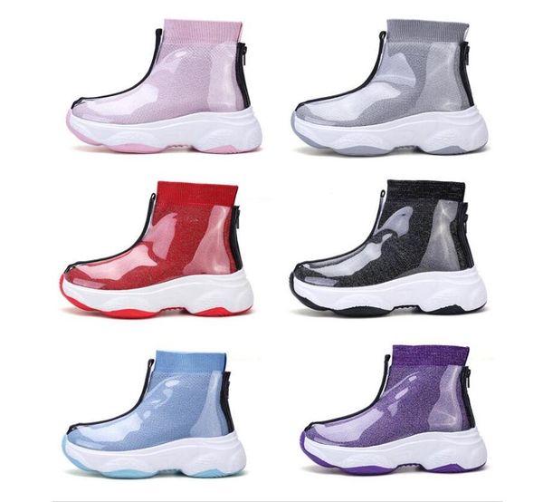 boots autumn women wind thick with short all-match socks transparent jelly shoes, Black
boots autumn women wind thick with short all-match socks transparent jelly shoes, Black