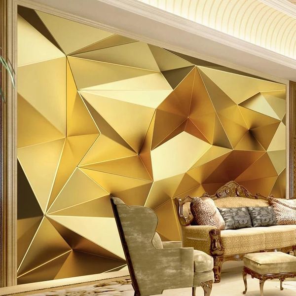 custom self adhesive wallpaper luxury golden geometric polygon 3d po mural modern interior living room restaurant bedroom wallpapers
custom self adhesive wallpaper luxury golden geometric polygon 3d po mural modern interior living room restaurant bedroom wallpapers