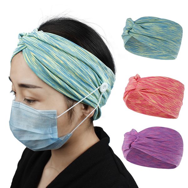 button headband sports workout turban head wrap prevent ear injury stripe print wide band hair masks accessories, Silver
button headband sports workout turban head wrap prevent ear injury stripe print wide band hair masks accessories, Silver